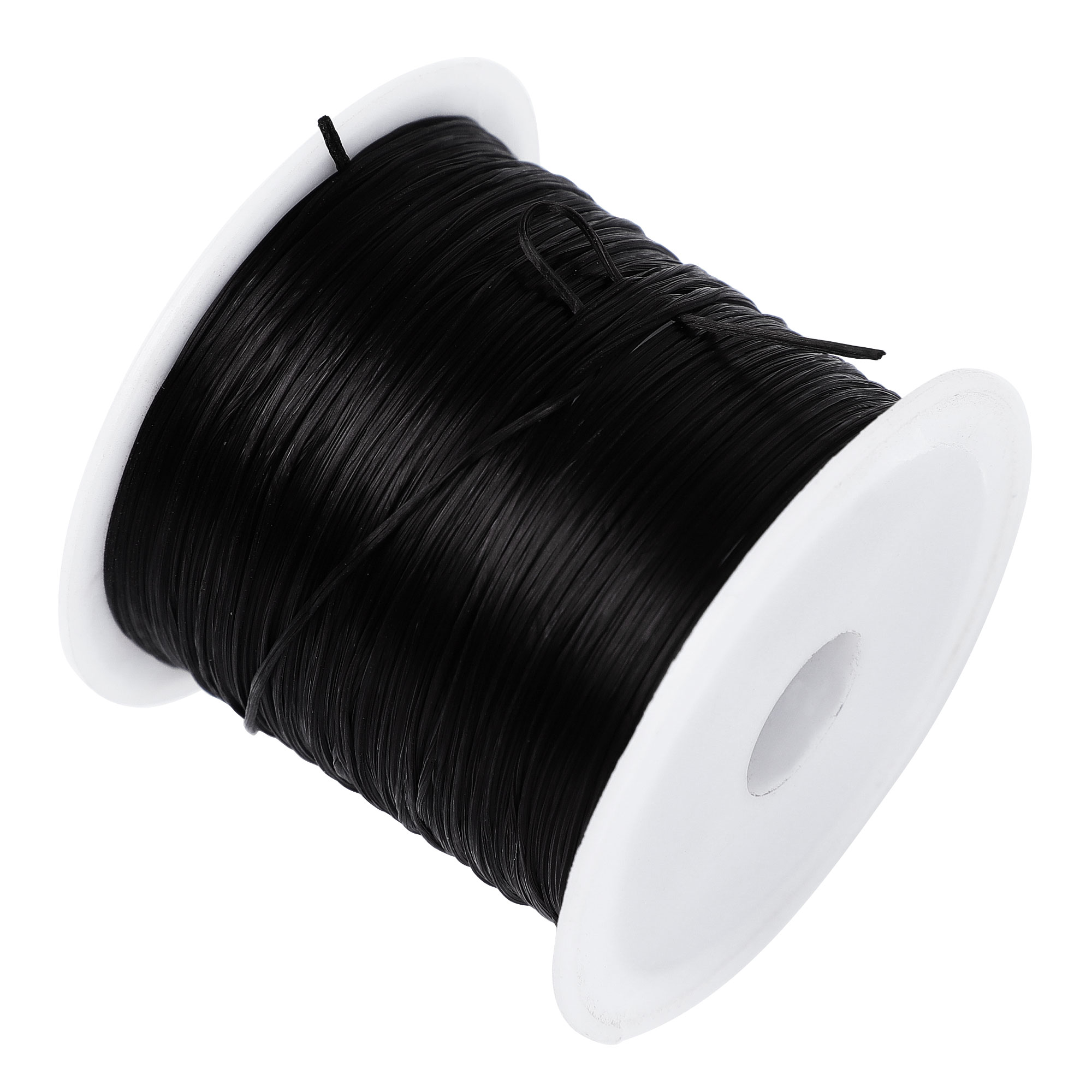 Unique Bargains Black Elastic Stretch Beading String Thread Cord Wire 1mm for Jewelry Making